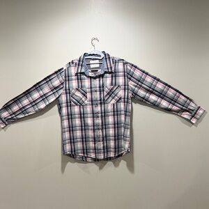Plaid Men’s Shirt - Blue and Pink